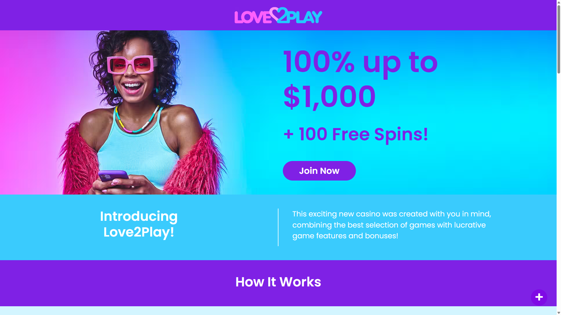 Love2Play Casino welcome bonus screenshot